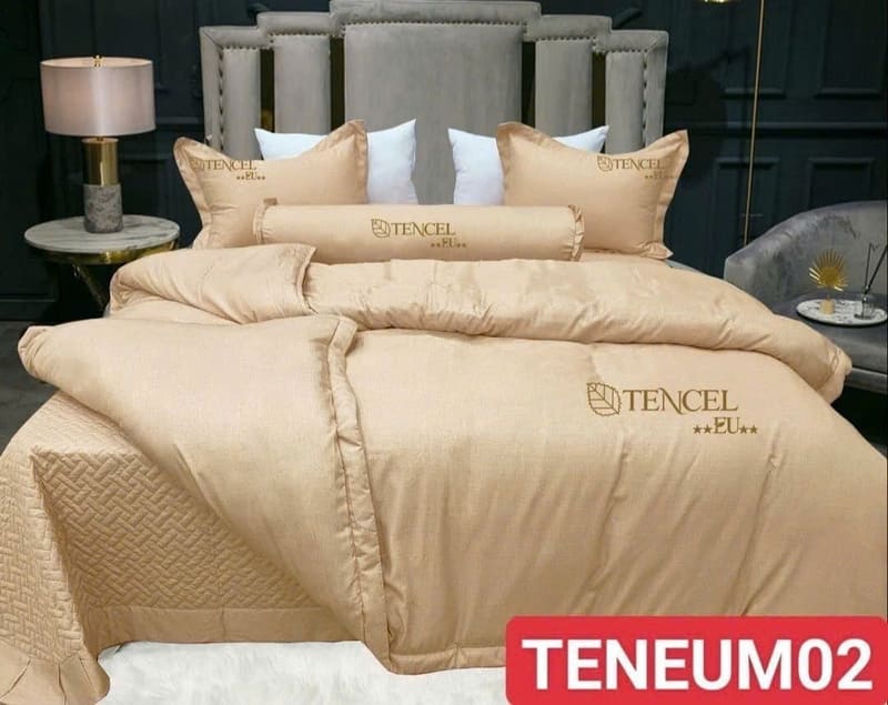Bộ chăn ga gối Pyeoda Tencel EU xước 5 món M02