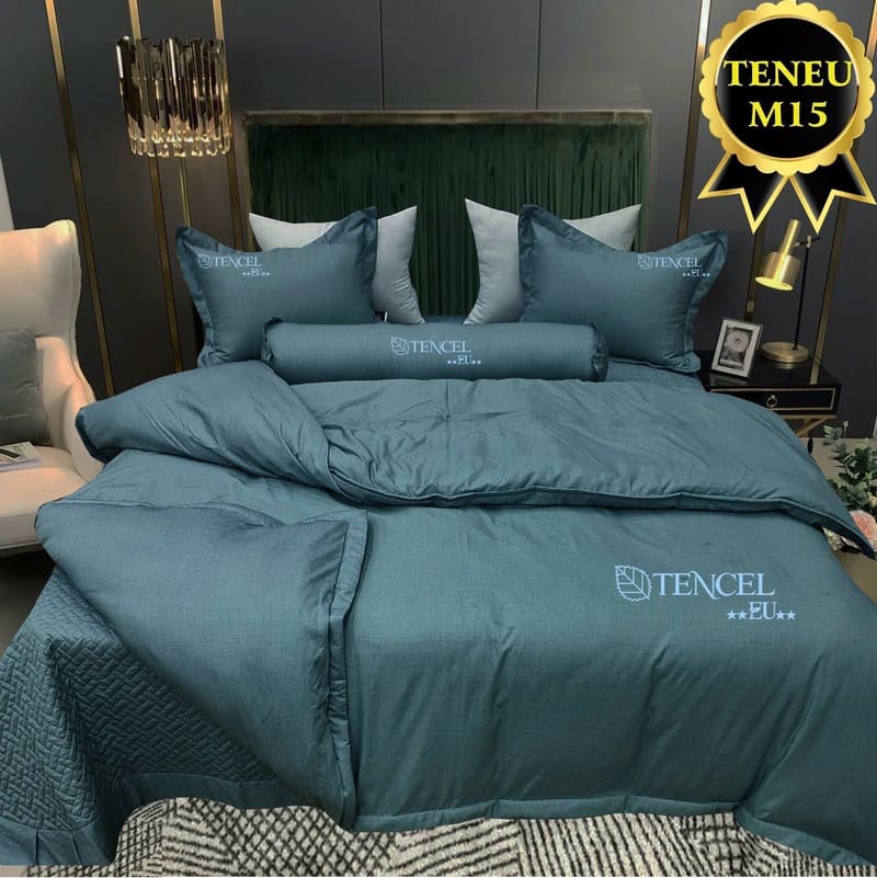 Bộ chăn ga gối Pyeoda Tencel EU xước 5 món M15