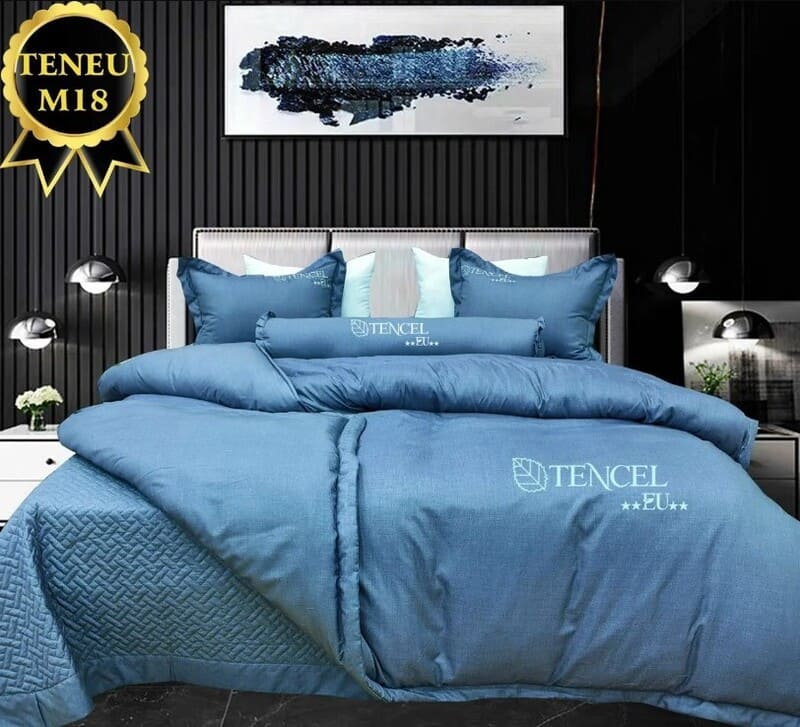 Bộ chăn ga gối Pyeoda Tencel EU xước 5 món M18